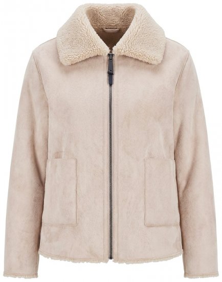 Ulla Popken 851823 Jacke in Wildlederoptik Wollweiß - Jacken - Große Jacken für Damen