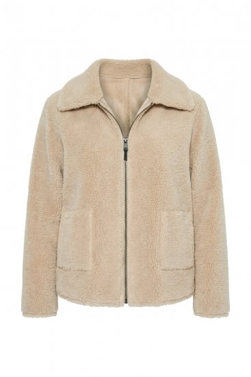 Ulla Popken 851823 Jacke in Wildlederoptik Wollweiß - Jacken - Große Jacken für Damen