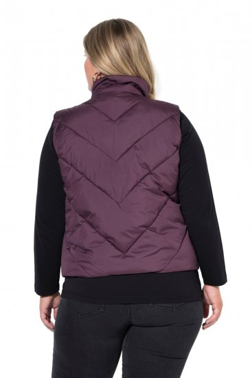 Ulla Popken 851833 Steppweste mit Stehkragen Braun - Westen - 