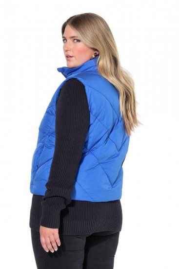 Ulla Popken 851833 Steppweste mit Stehkragen Blau - Westen - 