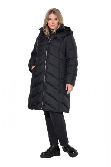 Ulla Popken 851842 Steppmantel Schwarz - Mäntel - Große Größen: Mäntel für Damen