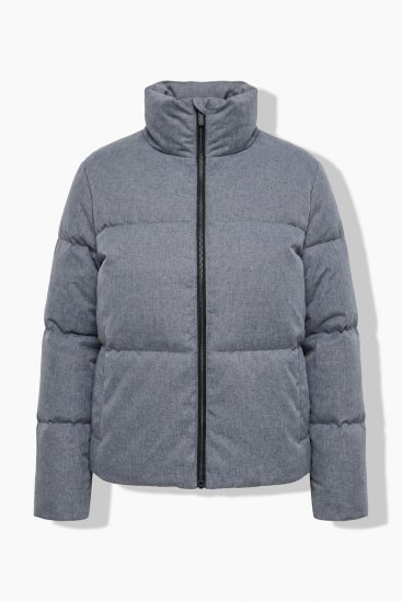 Ulla Popken 851854 Steppjacke Grau meliert - Jacken - Große Jacken für Damen