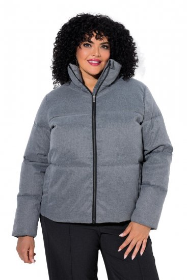 Ulla Popken 851854 Steppjacke Grau meliert - Jacken - Große Jacken für Damen