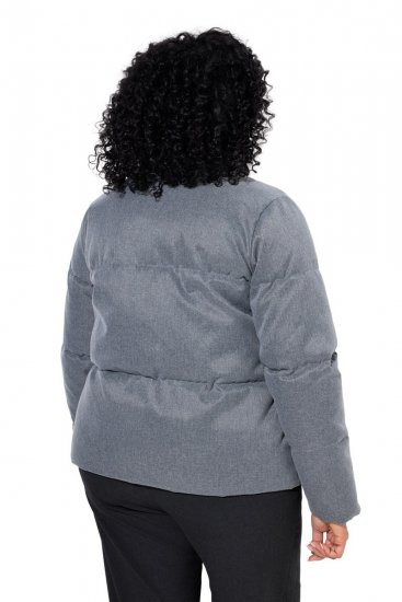 Ulla Popken 851854 Steppjacke Grau meliert - Jacken - Große Jacken für Damen