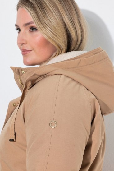 Ulla Popken 852028 Parka Beige - Mäntel - Große Größen: Mäntel für Damen