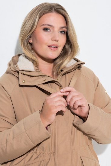 Ulla Popken 852028 Parka Beige - Mäntel - Große Größen: Mäntel für Damen