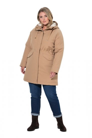 Ulla Popken 852028 Parka Beige - Mäntel - Große Größen: Mäntel für Damen