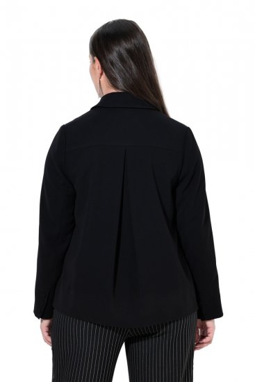 Ulla Popken 852167 Blazer mit Hemdkragen Schwarz - Blazer - Blazer für Frauen in Großgrößen