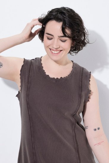 Ulla Popken 852190 Jerseykleid Mahagonibraun - Sommerkleider - Große Größen: Leichte Sommerkleider