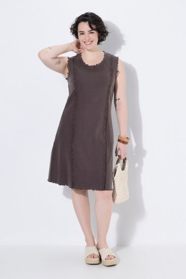 Ulla Popken 852190 Jerseykleid Mahagonibraun - Sommerkleider - Große Größen: Leichte Sommerkleider