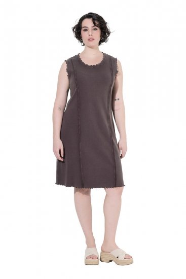 Ulla Popken 852190 Jerseykleid Mahagonibraun - Sommerkleider - Große Größen: Leichte Sommerkleider