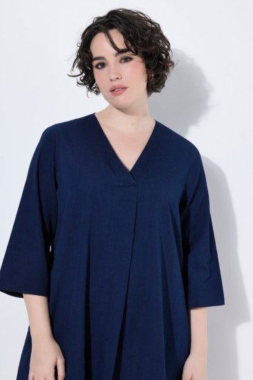 Ulla Popken 852191 Jeanskleid mit Taschen Denimblau - Kleider - Kleider für jede Größe