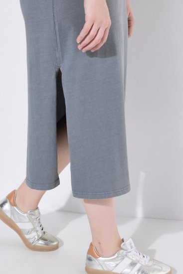 Ulla Popken 852218 Kurzärmliges Midikleid Grau - Midikleider - Midikleider in großen Größen