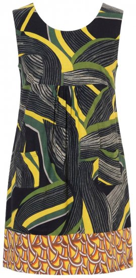 Ulla Popken 852329 Gestreiftes Jerseykleid Oliv - Jerseykleider - 