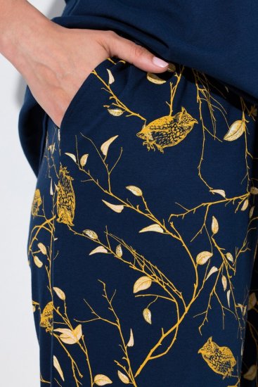 Ulla Popken 852577 Pyjama mit Muster Dunkelblau - Pyjama/Loungewear - 