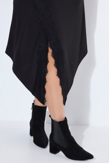 Ulla Popken 852636 Wickelkleid Schwarz - Jerseykleider - 