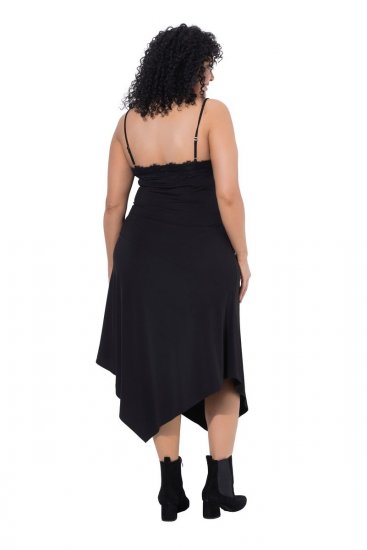 Ulla Popken 852636 Wickelkleid Schwarz - Jerseykleider - 