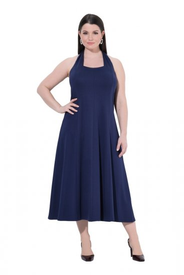 Ulla Popken 852680 Abendkleid Dunkelblau - Abendkleider - Abendkleider für Damen in großen Größen