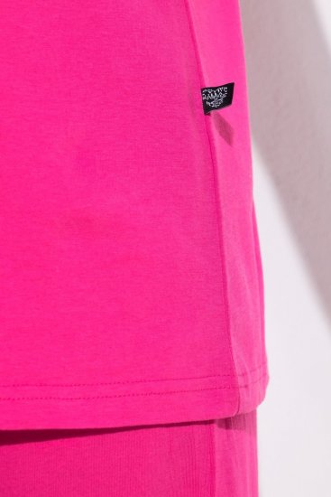 Ulla Popken 852747 Pyjama-Oberteil mit langen Ärmeln Rosa - Pyjama/Loungewear - 