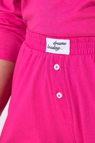Ulla Popken 852752 Pyjama-Shorts mit Streifen 2er-Pack Rosa - Pyjama/Loungewear - 