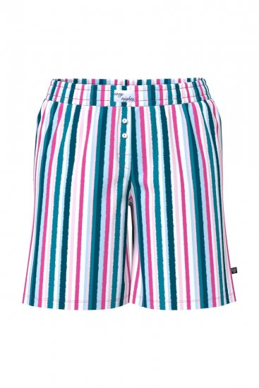 Ulla Popken 852752 Pyjama-Shorts mit Streifen 2er-Pack Rosa - Pyjama/Loungewear - 