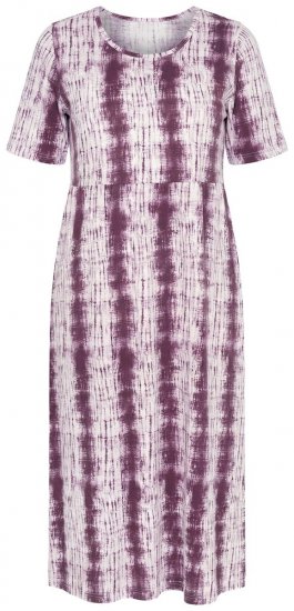 Ulla Popken 852854 Gestreiftes Midikleid Braun - Midikleider - Midikleider in großen Größen