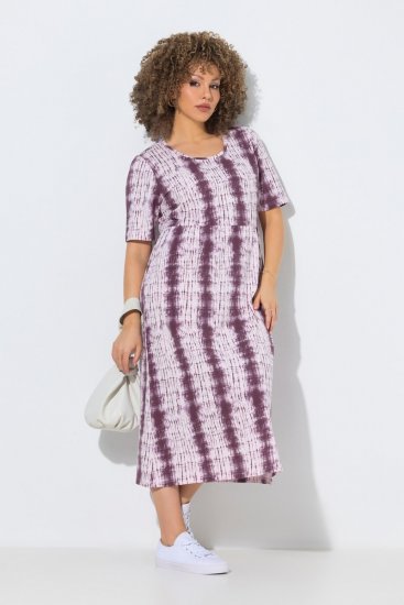 Ulla Popken 852854 Gestreiftes Midikleid Braun - Midikleider - Midikleider in großen Größen