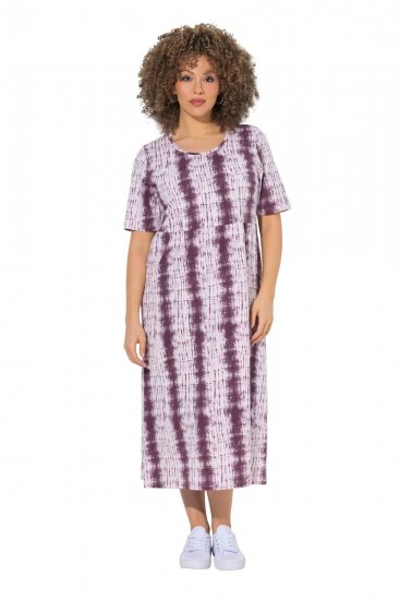 Ulla Popken 852854 Gestreiftes Midikleid Braun - Midikleider - Midikleider in großen Größen