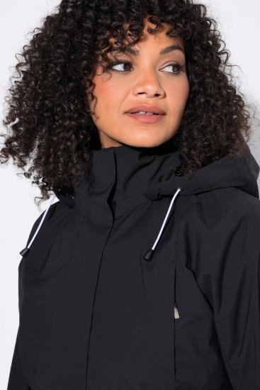 Ulla Popken 852901 Funktionsmantel Schwarz - Mäntel - Große Größen: Mäntel für Damen