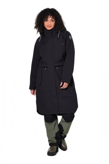 Ulla Popken 852901 Funktionsmantel Schwarz - Mäntel - Große Größen: Mäntel für Damen