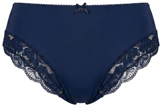 Ulla Popken 852930 Slips mit Spitze Dunkelblau - Slips - 