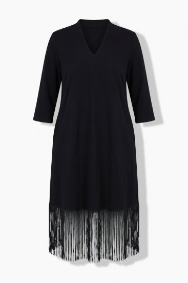 Ulla Popken 852937 Jerseykleid Schwarz - Jerseykleider - 