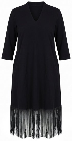 Ulla Popken 852937 Jerseykleid Schwarz - Jerseykleider - 