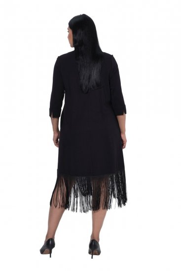 Ulla Popken 852937 Jerseykleid Schwarz - Jerseykleider - 