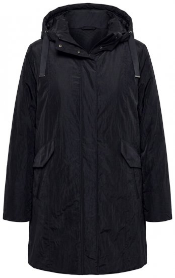 Ulla Popken 853351 Wasserdichte wattierte Sympatex Jacke mit Kapuze Schwarz - Jacken - Große Jacken für Damen