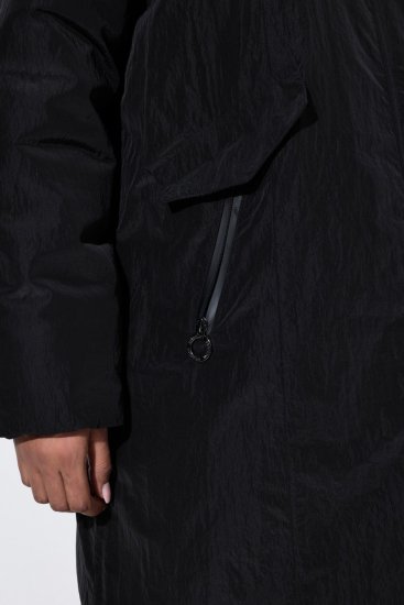 Ulla Popken 853351 Wasserdichte wattierte Sympatex Jacke mit Kapuze Schwarz - Jacken - Große Jacken für Damen