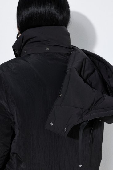 Ulla Popken 853351 Wasserdichte wattierte Sympatex Jacke mit Kapuze Schwarz - Jacken - Große Jacken für Damen