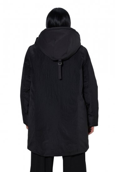 Ulla Popken 853351 Wasserdichte wattierte Sympatex Jacke mit Kapuze Schwarz - Jacken - Große Jacken für Damen