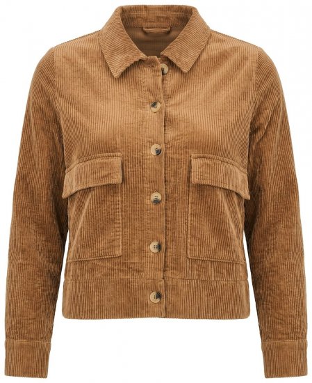 Ulla Popken 853421 Cordjacke Braun - Jacken - Große Jacken für Damen