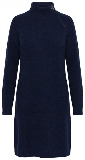 Ulla Popken 853504 Strickkleid mit Rollkragen Dunkelblau - Kleider - Kleider für jede Größe