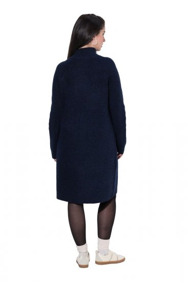 Ulla Popken 853504 Strickkleid mit Rollkragen Dunkelblau - Kleider - Kleider für jede Größe