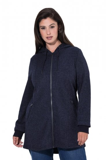 Ulla Popken 853577 Fleecejacke Dunkelblau - Jacken - Große Jacken für Damen