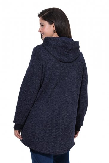 Ulla Popken 853577 Fleecejacke Dunkelblau - Jacken - Große Jacken für Damen