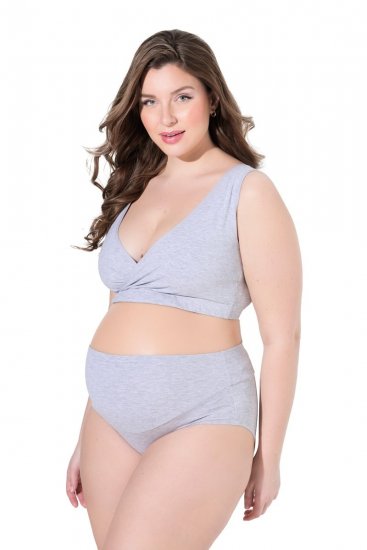 Ulla Popken 853611 Umstandsslips Grau meliert - Slips - 