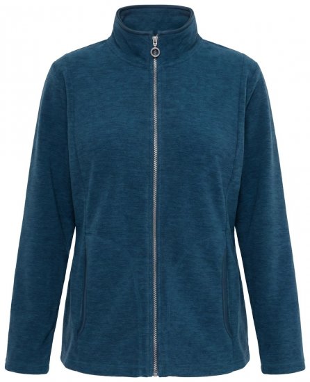 Ulla Popken 853668 Fleecejacke mit Stehkragen Petrol - Fleecekleidung - 