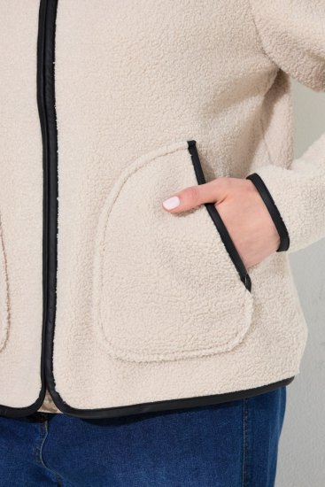 Ulla Popken 853685 Teddyjacke Champagner - Jacken - Große Jacken für Damen