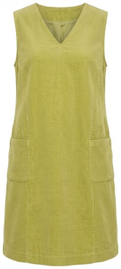 Ulla Popken 853697 Ärmelloses Cordkleid mit Taschen Hellgrün - Sommerkleider - Große Größen: Leichte Sommerkleider