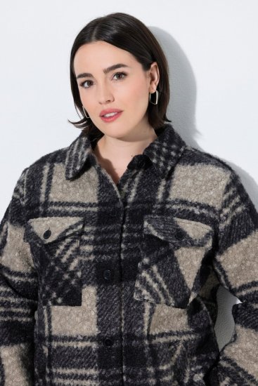 Ulla Popken 853709 Teddyjacke Beige - Jacken - Große Jacken für Damen