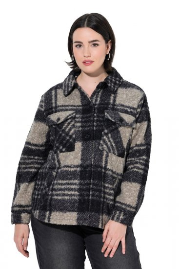 Ulla Popken 853709 Teddyjacke Beige - Jacken - Große Jacken für Damen