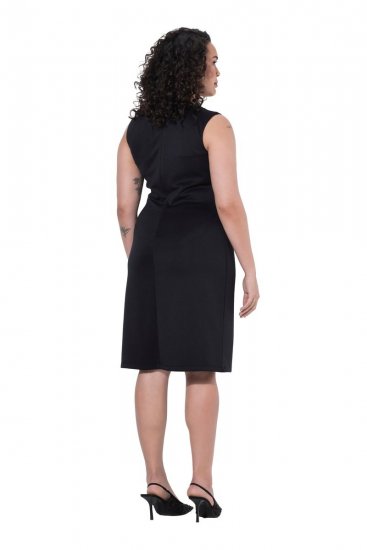 Ulla Popken 853766 Ärmelloses Bodycon-Kleid mit Strasssteinen Schwarz - Sommerkleider - Große Größen: Leichte Sommerkleider